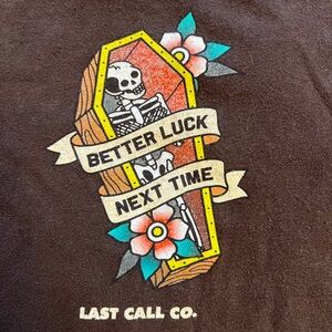 Brown Graphic Tee for Men “Better Luck Next Time”